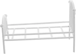 Vaguelly Mini Iron Bed Flower Pot Stand Base Elegant Dollhouse Furniture for Bedrooms Living Rooms Sturdy Iron Build Compact Design for Miniature