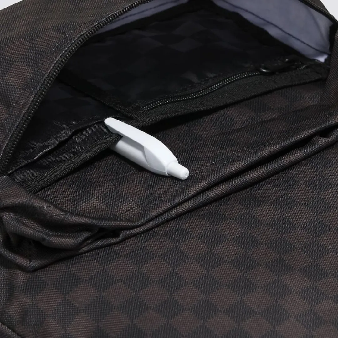 VANS -OLD SKOOL CHECK BACKPACK BLACK/CHARCOAL
