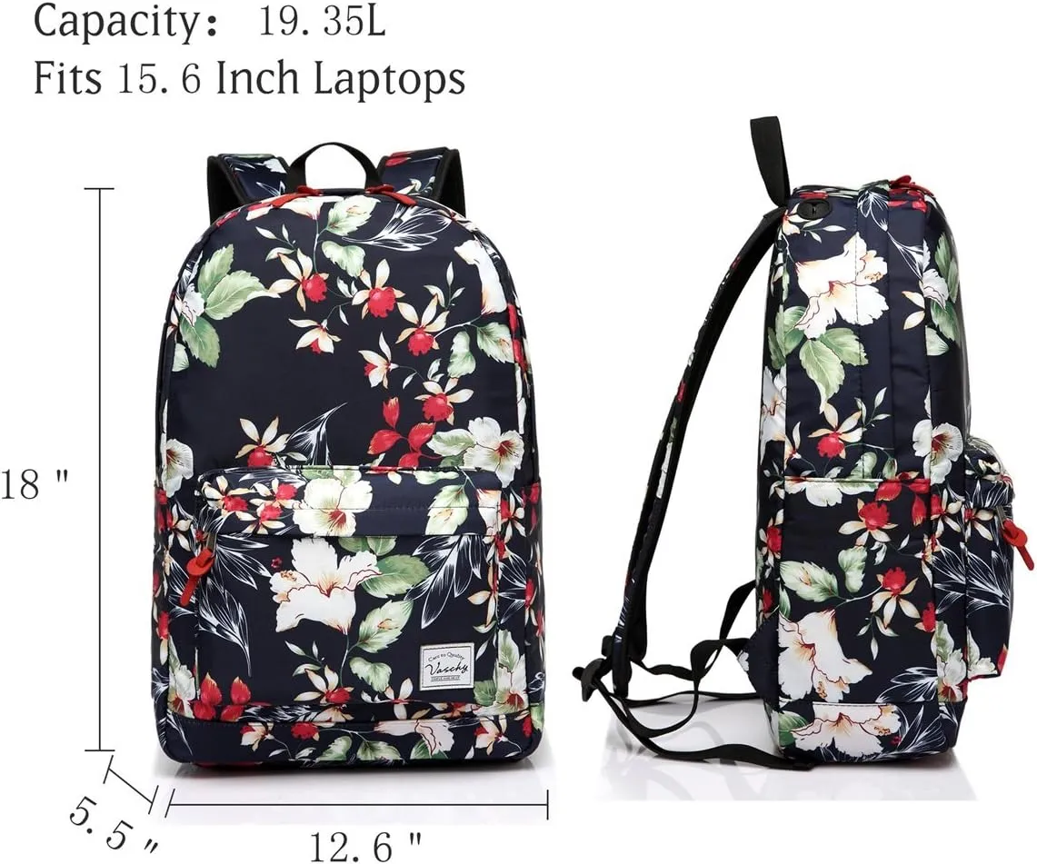 VASCHY School Backpack for Girls, Cute Schoolbag Bookbag for Kids/Teens/Middle School/College/Work Backpack for Women
