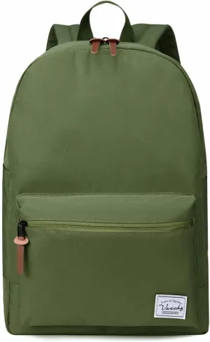 VASCHY School Backpack, Unisex Slim Lightweight Water-resistant Backpack for Men Women College Schoolbag Travel Bookbag
