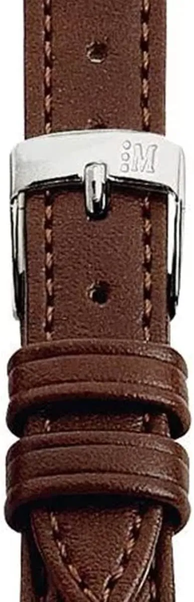 Vegan Leather Watch Strap - Animal-Free, Calfgrain Design, Stainless Steel Buckle - Black, Brown, 8-20mm Point Watch Band
