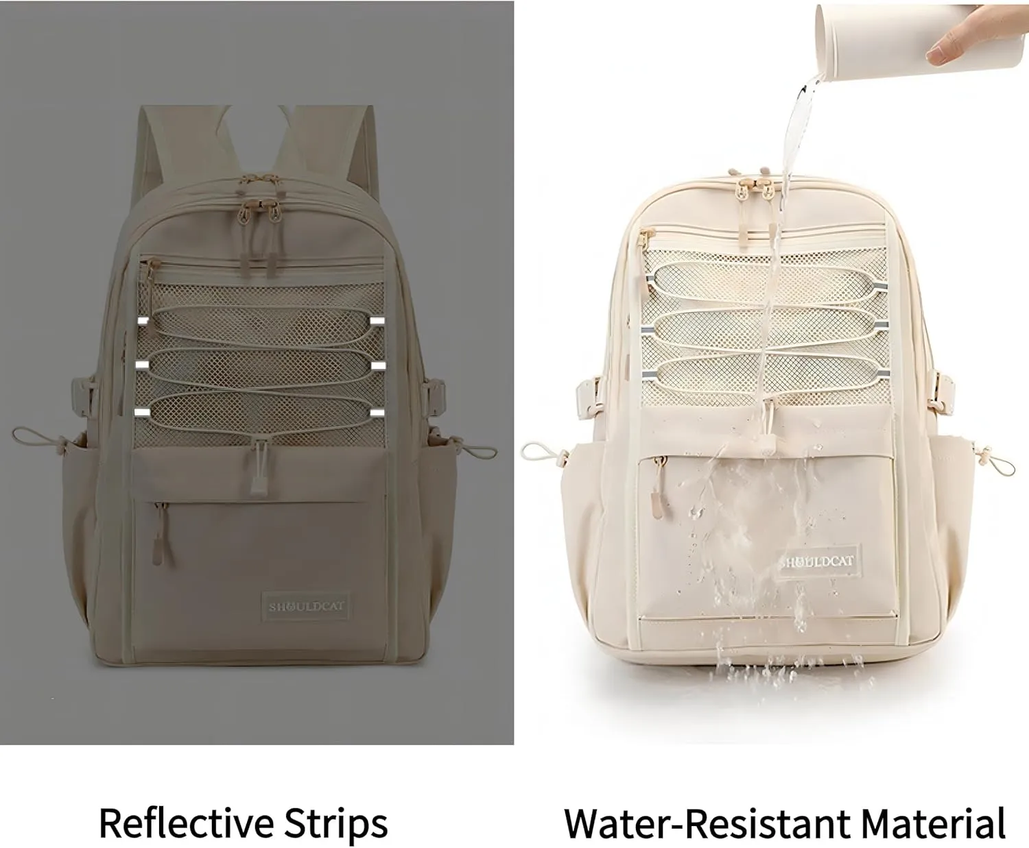 Verdancy Kawaii Backpack for Teens School College Students Travel Checkered Aesthetic Bookbag Schoolbag Casual Daypack (White, Small-Fit 14" Laptop)