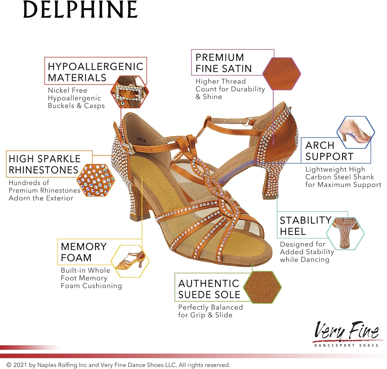 Very Fine Women's Delphine Ballroom Gala Latin Salsa Tango Waltz Dance Shoe