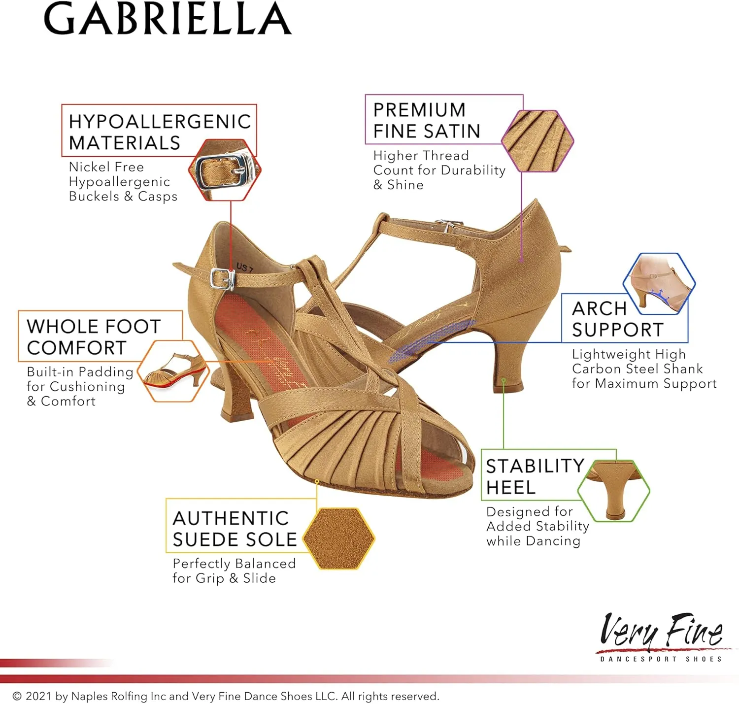 Very Fine Women's Gabriella Bachata Swing Salsa Latin Ballroom Dance Shoe