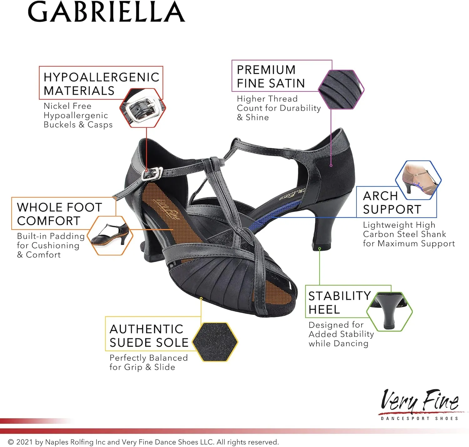 Very Fine Women's Gabriella Bachata Swing Salsa Latin Ballroom Dance Shoe