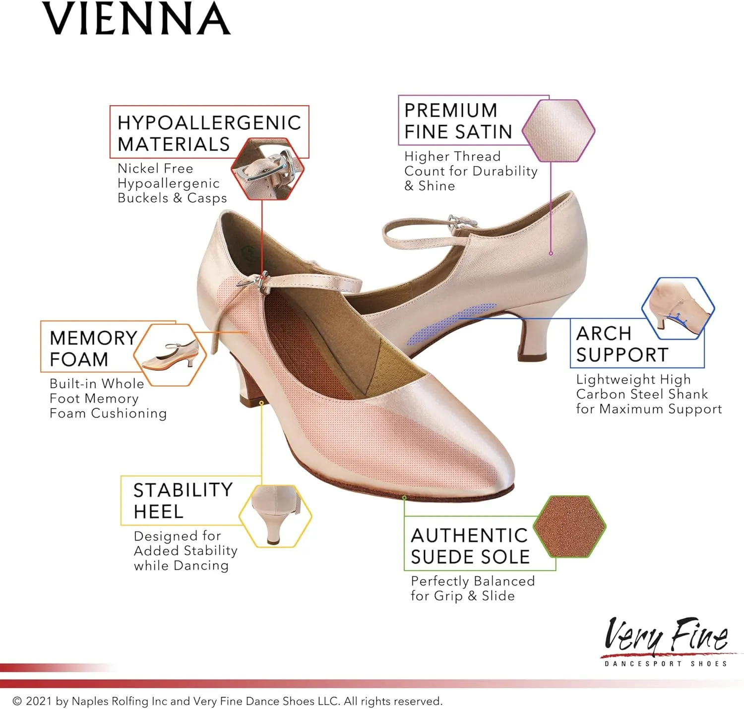 Very Fine Women's Vienna Ballroom Smooth Tango Waltz Dance Shoe