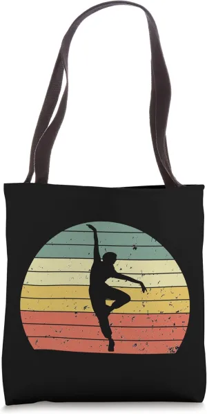 Vintage Dance Retro Dance Silhouette 60s 70s Style Tote Bag