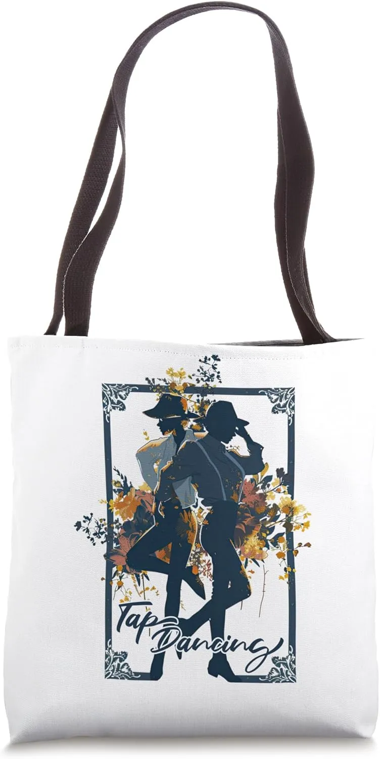 Vintage Floral Tap Dance Step Dancing Teacher Tote Bag