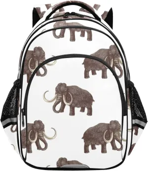 Vintage Mammoth Backpack for School Book Bag Laptop Tablet Backpack Work Travel Computer Bag with Reflective Stripes