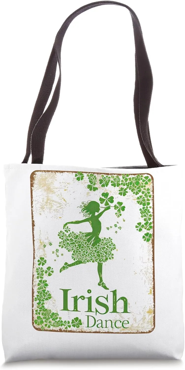 Vintage St. Paddy Day Irish Step Dance Ceili Dancing Tote Bag