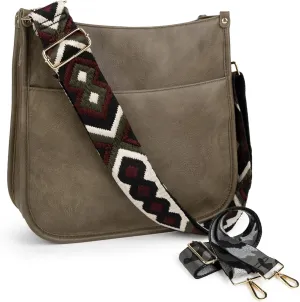 Viva Terry Vegan Leather Crossbody Fashion Shoulder Bag Purse with Adjustable Strap