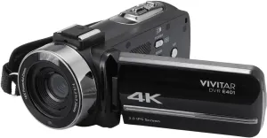 Vivitar 4K Digital Camcorder Black DVRE401-BLK-STK-4
