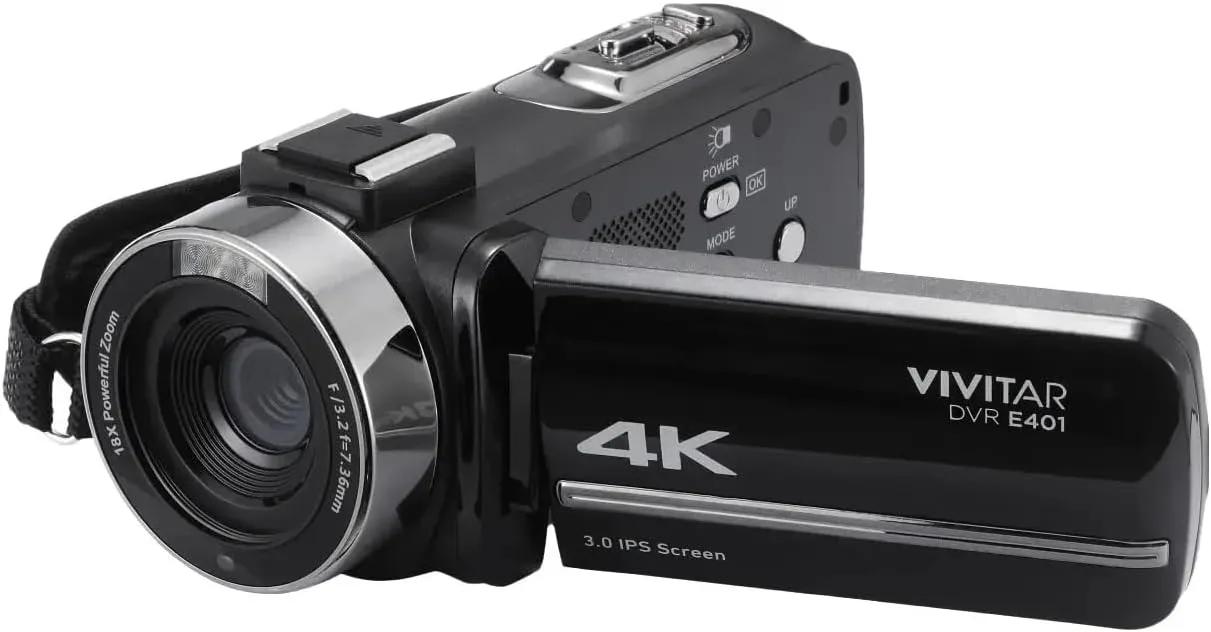 Vivitar 4K Digital Camcorder Black DVRE401-BLK-STK-4