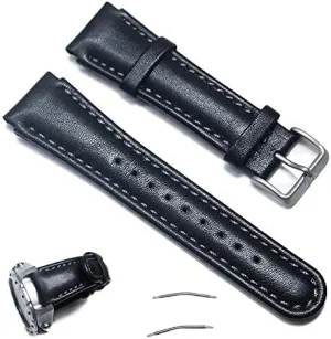 Watch Band for Suunto Xlander – Genuine Leather Replacement Strap for Suunto X-Lander with Screw Tool and Spring Bar Pins