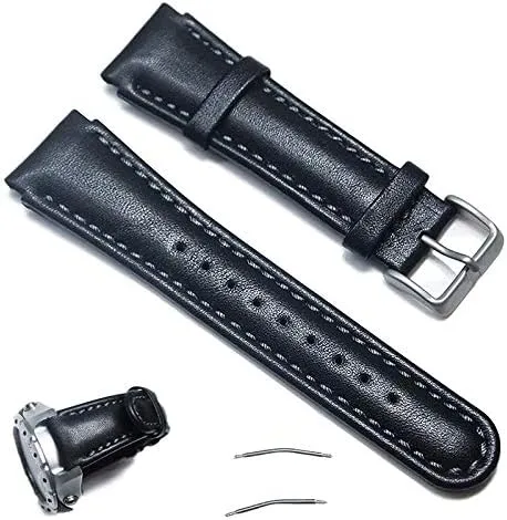 Watch Band for Suunto Xlander – Genuine Leather Replacement Strap for Suunto X-Lander with Screw Tool and Spring Bar Pins