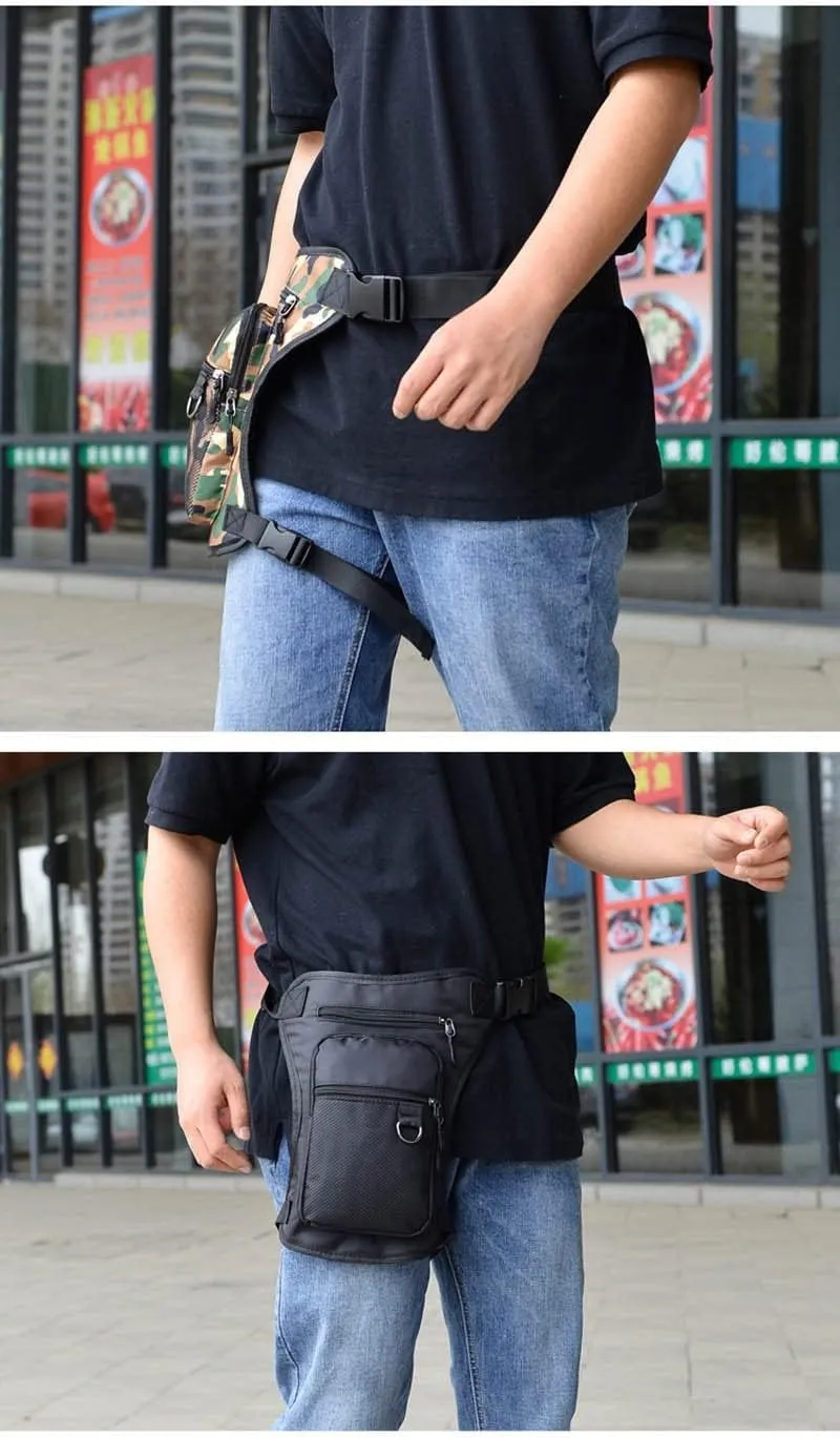 Waterproof Leg Bag Waist Pack Fanny Packs Outdoor Riding Motorcycle Crossbody Hip Belt Bag Shoulder Travel Chest Pack (Color : C) (D)