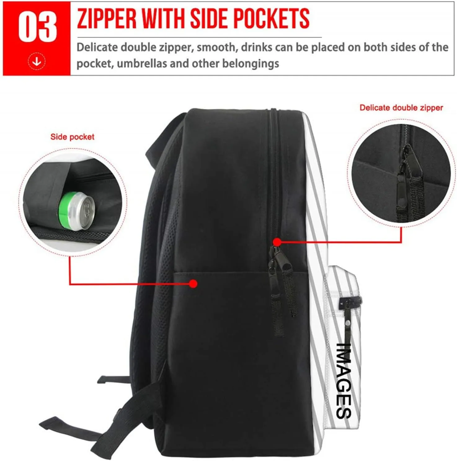 WELLFLYHOM Custom Backpack Wolf School Bag with Your Name/Text 3 In 1 Middle High School Bookbag with Lunch Box Pencil Case Personalized Schoolbag Back Packs for Elementary School Kids Boy Daycare