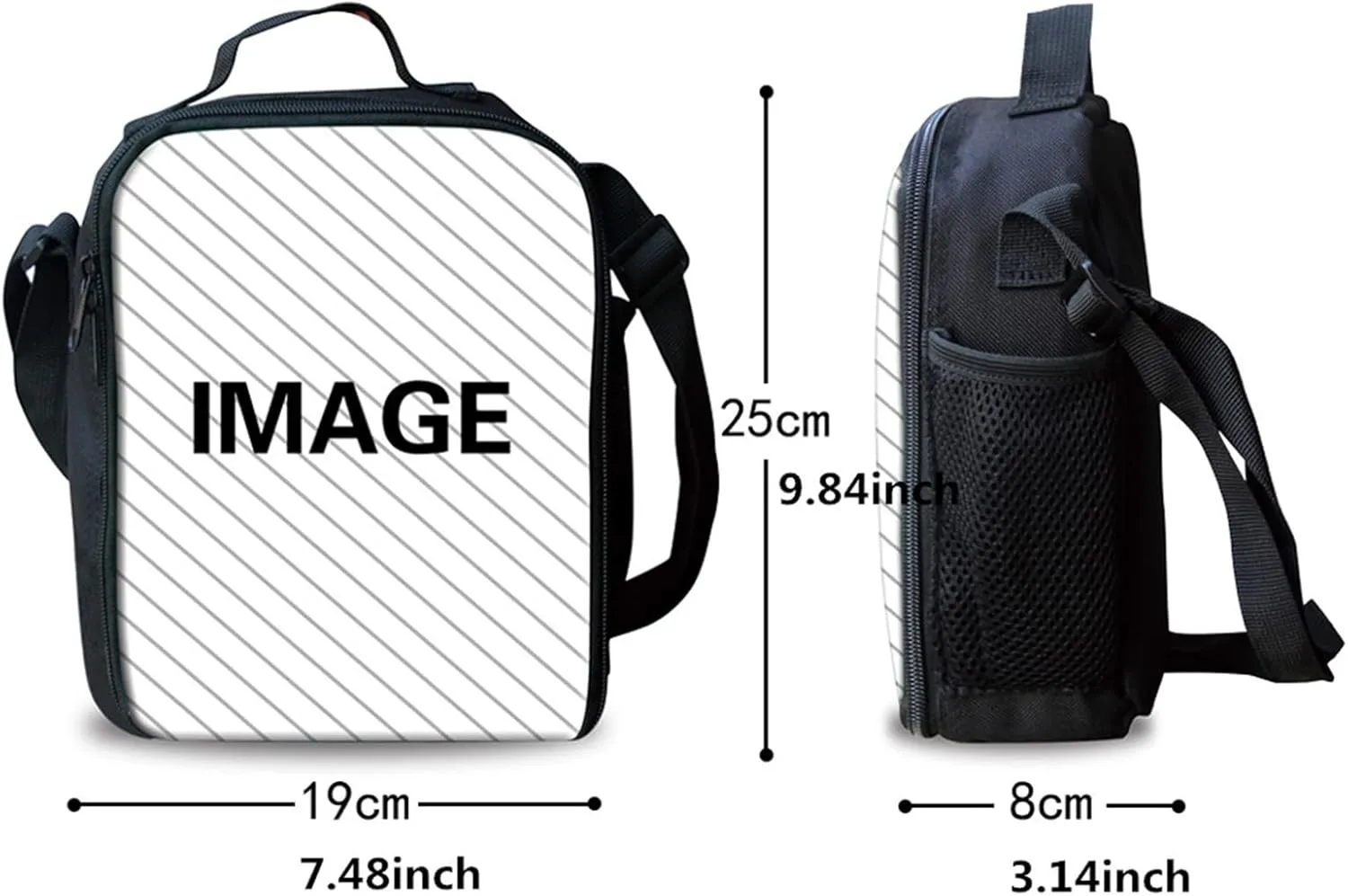 WELLFLYHOM Custom Backpack Wolf School Bag with Your Name/Text 3 In 1 Middle High School Bookbag with Lunch Box Pencil Case Personalized Schoolbag Back Packs for Elementary School Kids Boy Daycare