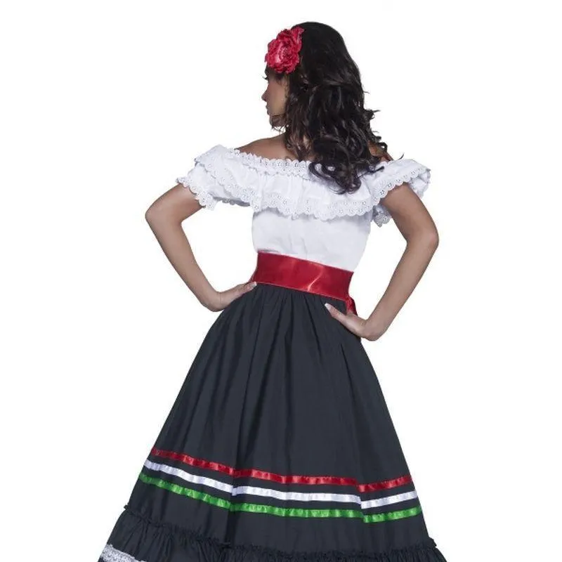 Western Sexy Senorita Authentic Costume Adult Dress White