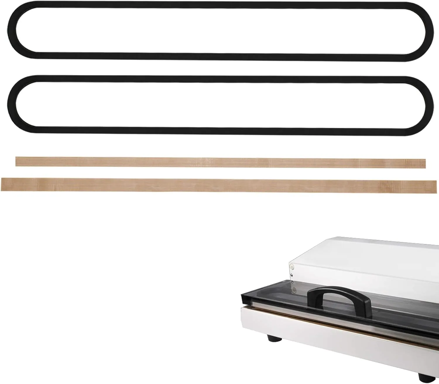 Weston Vacuum Sealer Maintenance Kit Replacement Parts, Fix Leaks & Extend Lifespan, 2 Oval Seals   2 Tapes for Weston Pro-2100, 2200, 2300 (Compatible with 08-0501-W)