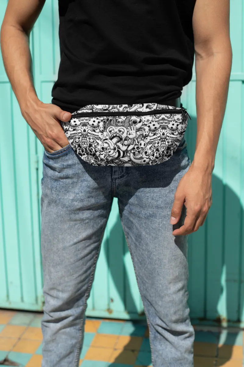 White Anime Fanny Pack