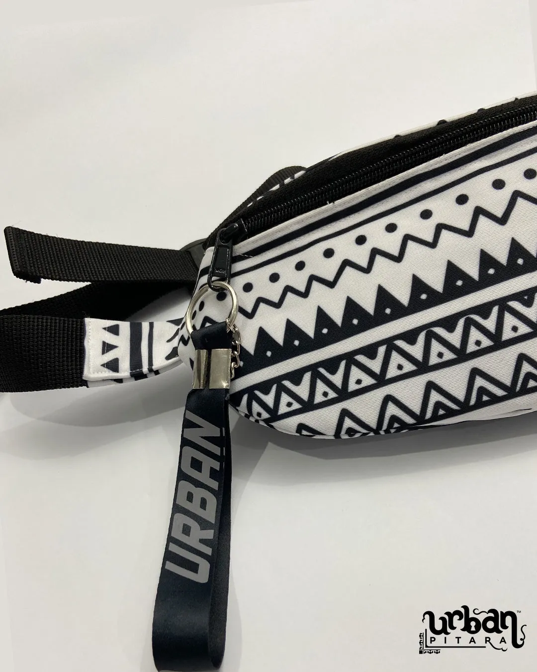 White Tribal Fanny Pack
