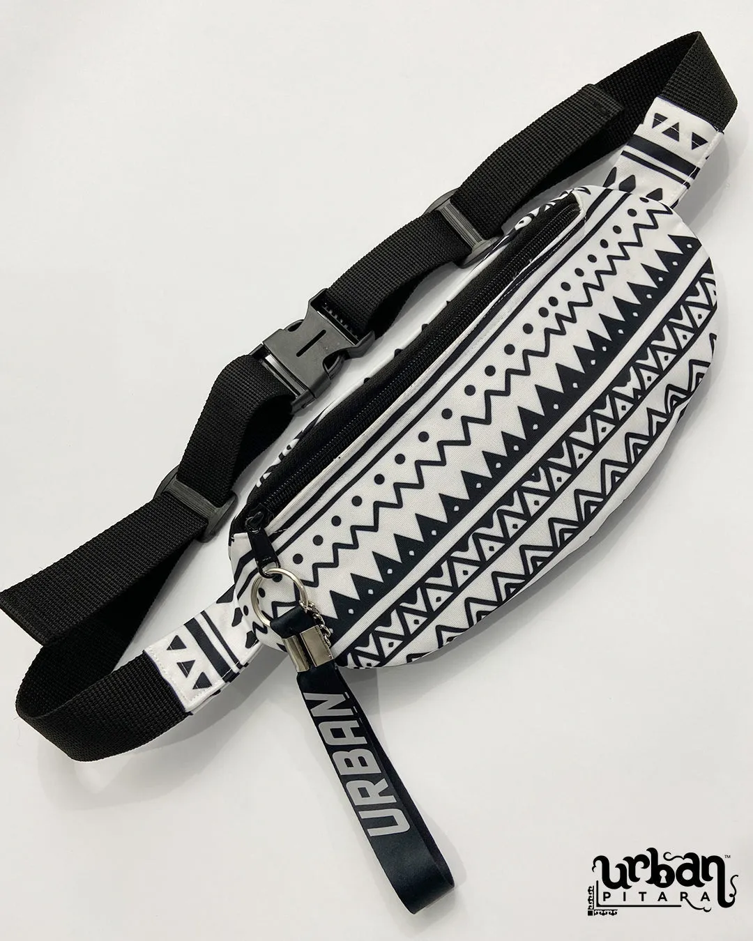 White Tribal Fanny Pack