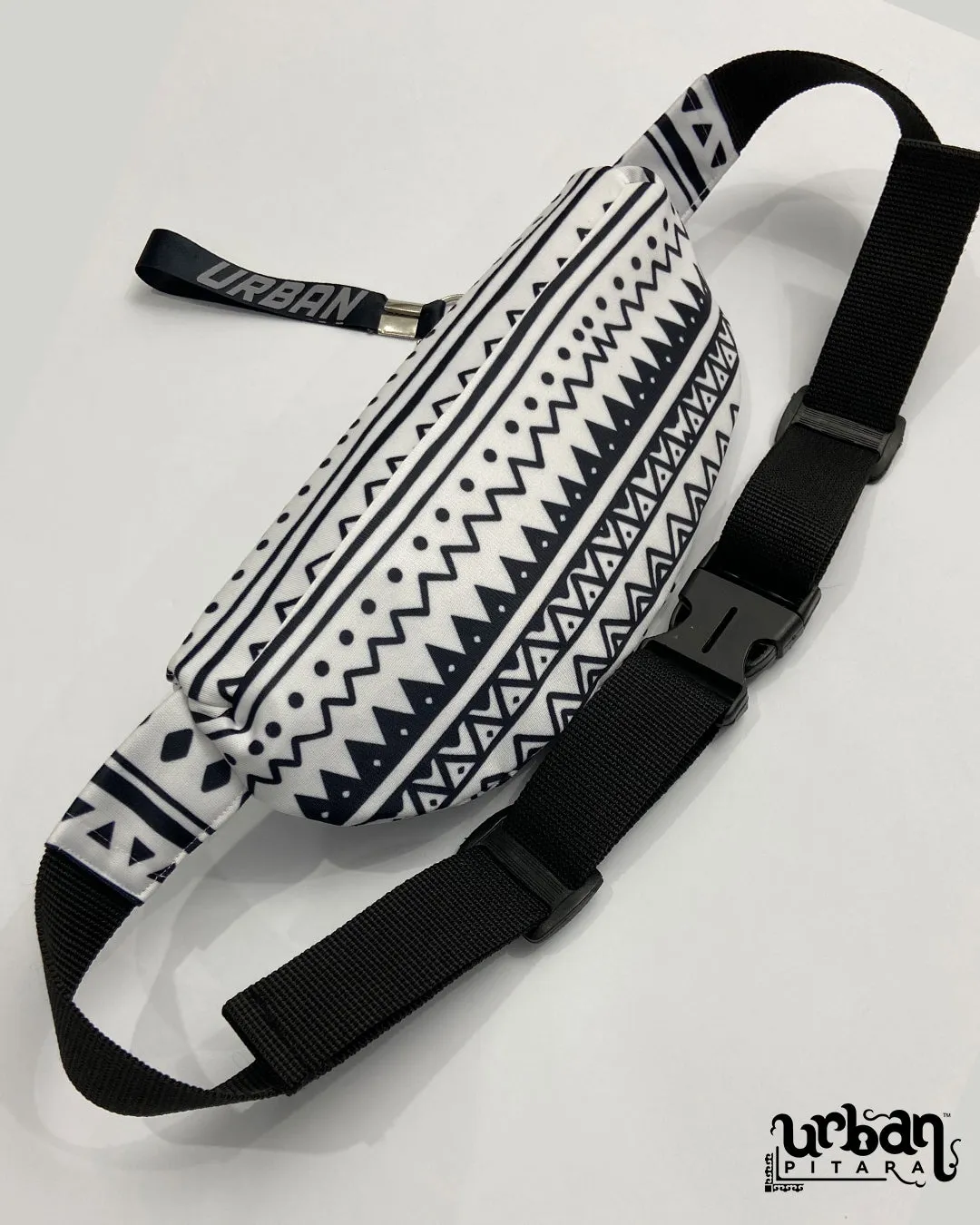 White Tribal Fanny Pack