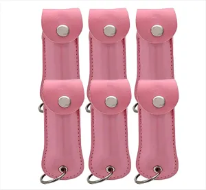 Wholesale Lot Pepper Spray Maximum Strength 1/2 oz Compact Size Police Grade Formula Best Self Defense Tool for Women with Leather Case