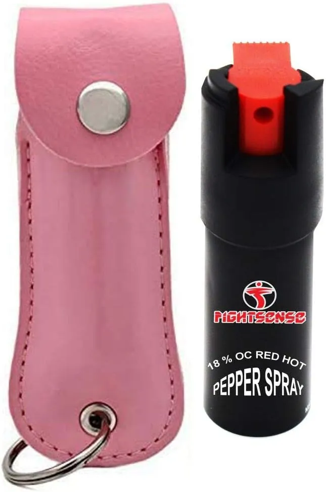 Wholesale Lot Pepper Spray Maximum Strength 1/2 oz Compact Size Police Grade Formula Best Self Defense Tool for Women with Leather Case