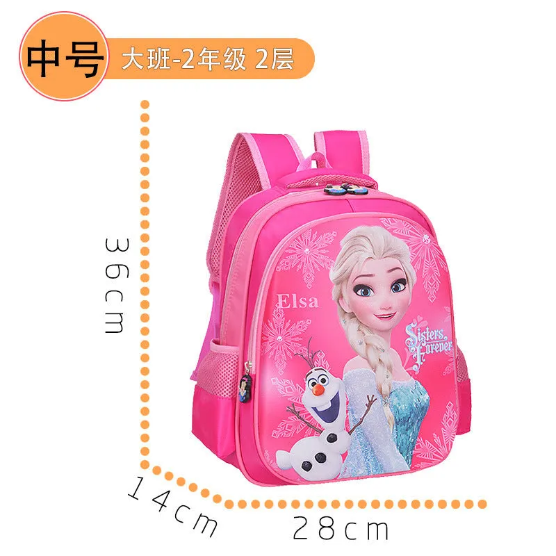 Wholesale primary school student cartoon character schoolbag JDC-BP-Hongjia002