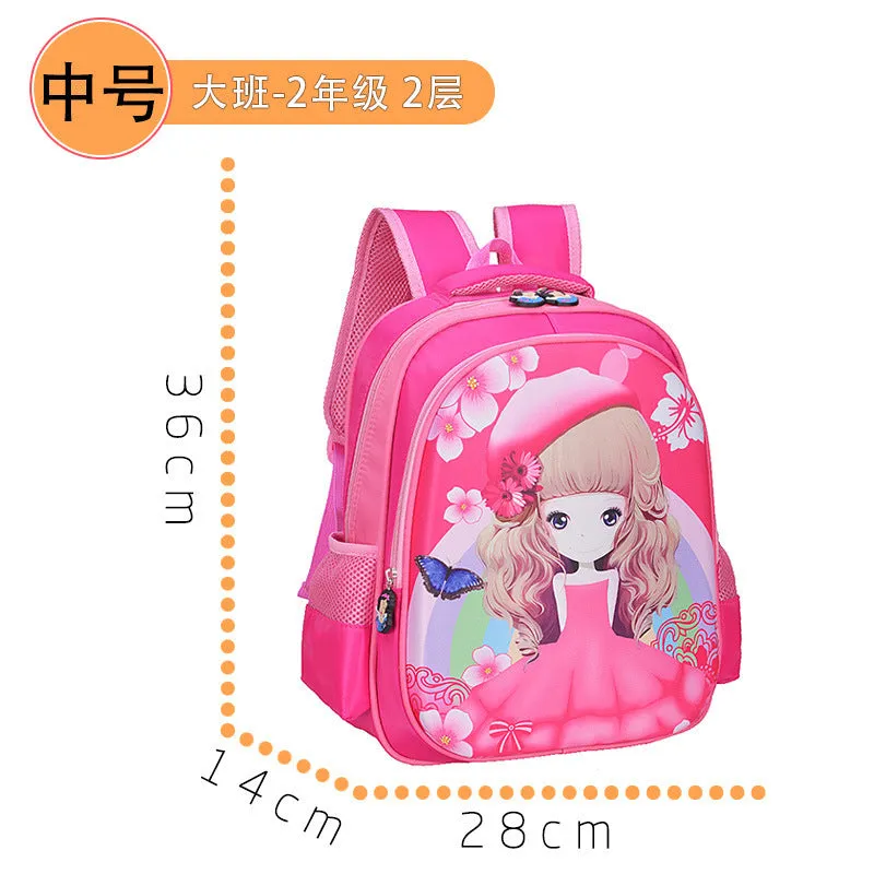 Wholesale primary school student cartoon character schoolbag JDC-BP-Hongjia002