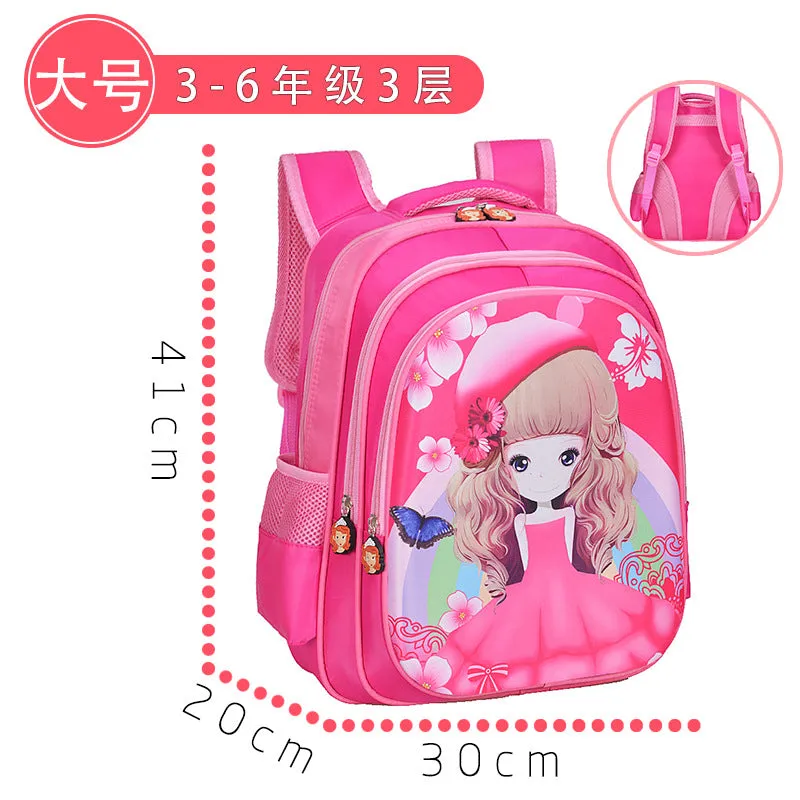 Wholesale primary school student cartoon character schoolbag JDC-BP-Hongjia002