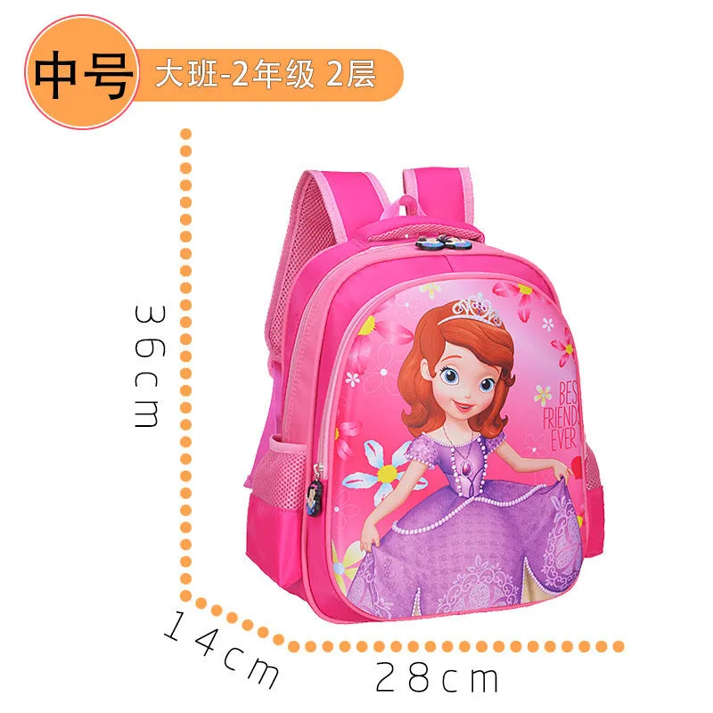 Wholesale primary school student cartoon character schoolbag JDC-BP-Hongjia002