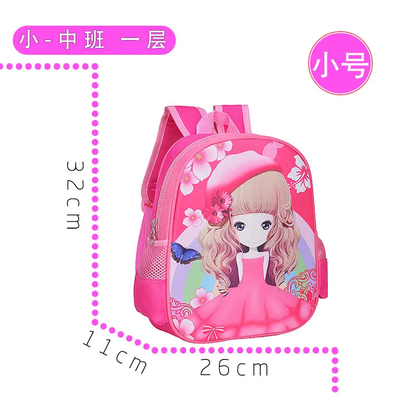 Wholesale primary school student cartoon character schoolbag JDC-BP-Hongjia002
