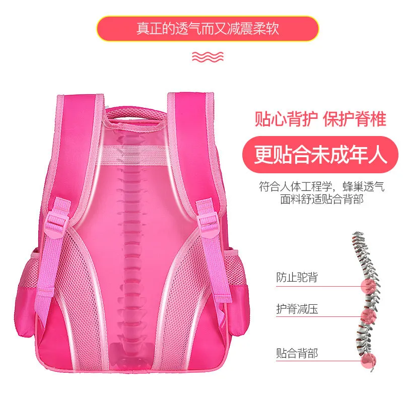 Wholesale primary school student cartoon character schoolbag JDC-BP-Hongjia002