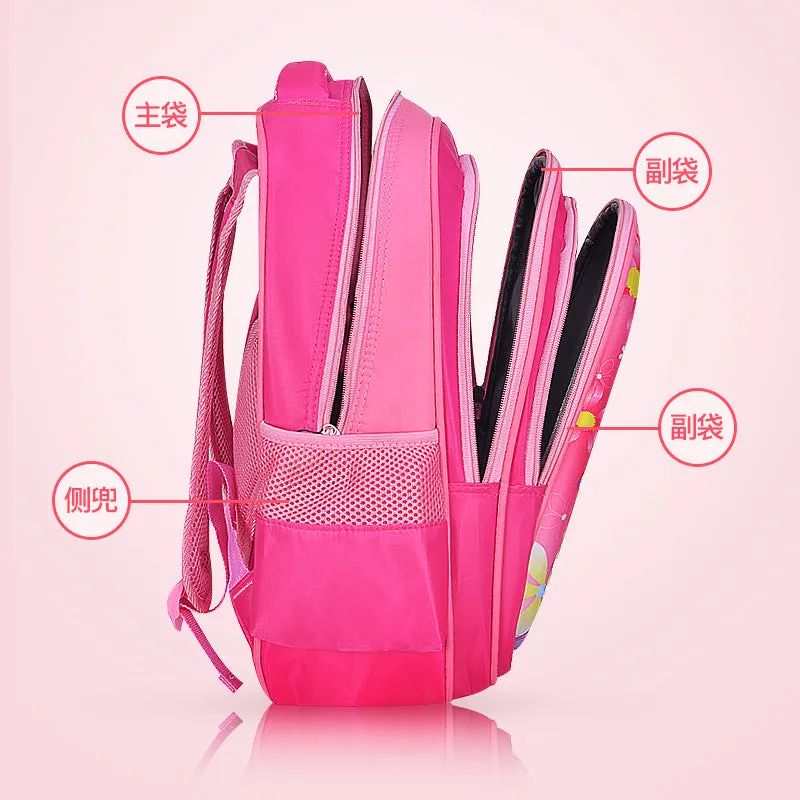 Wholesale primary school student cartoon character schoolbag JDC-BP-Hongjia002