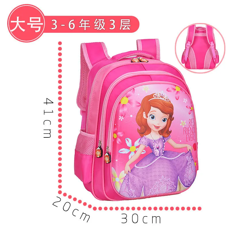 Wholesale primary school student cartoon character schoolbag JDC-BP-Hongjia002