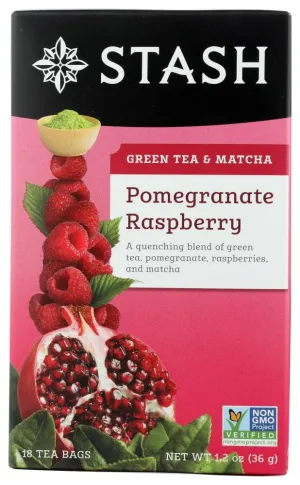 Wholesale Stash Pomegranate Raspberry Green Tea with Matcha - 18 Tea Bags - Case of 6, [Food, Tea]