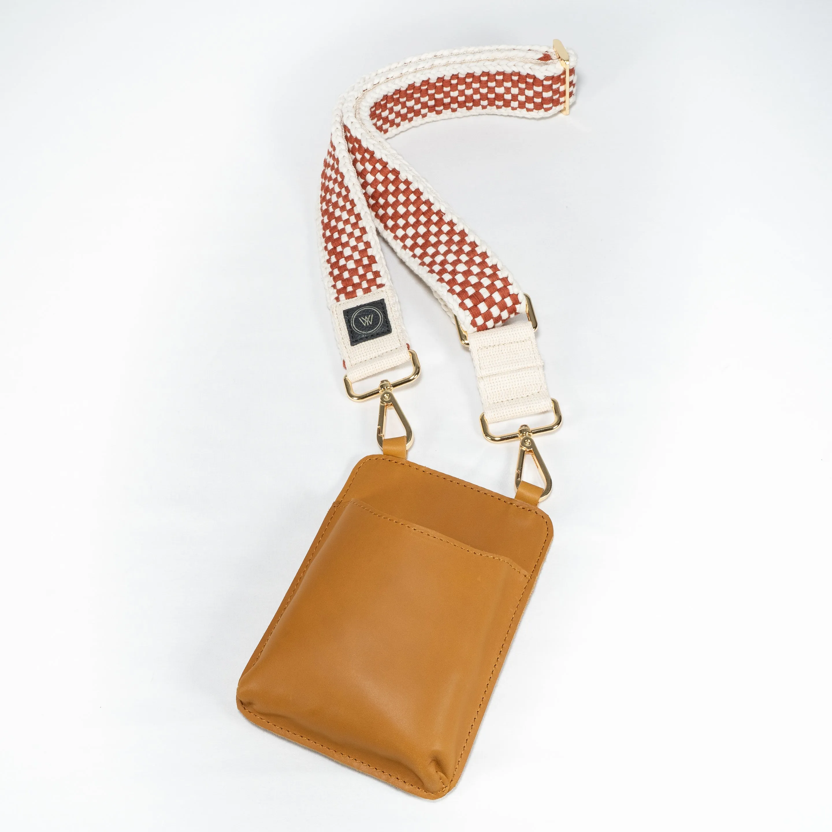 Wholesale: Woven Bag Strap Burnt Orange/Cream