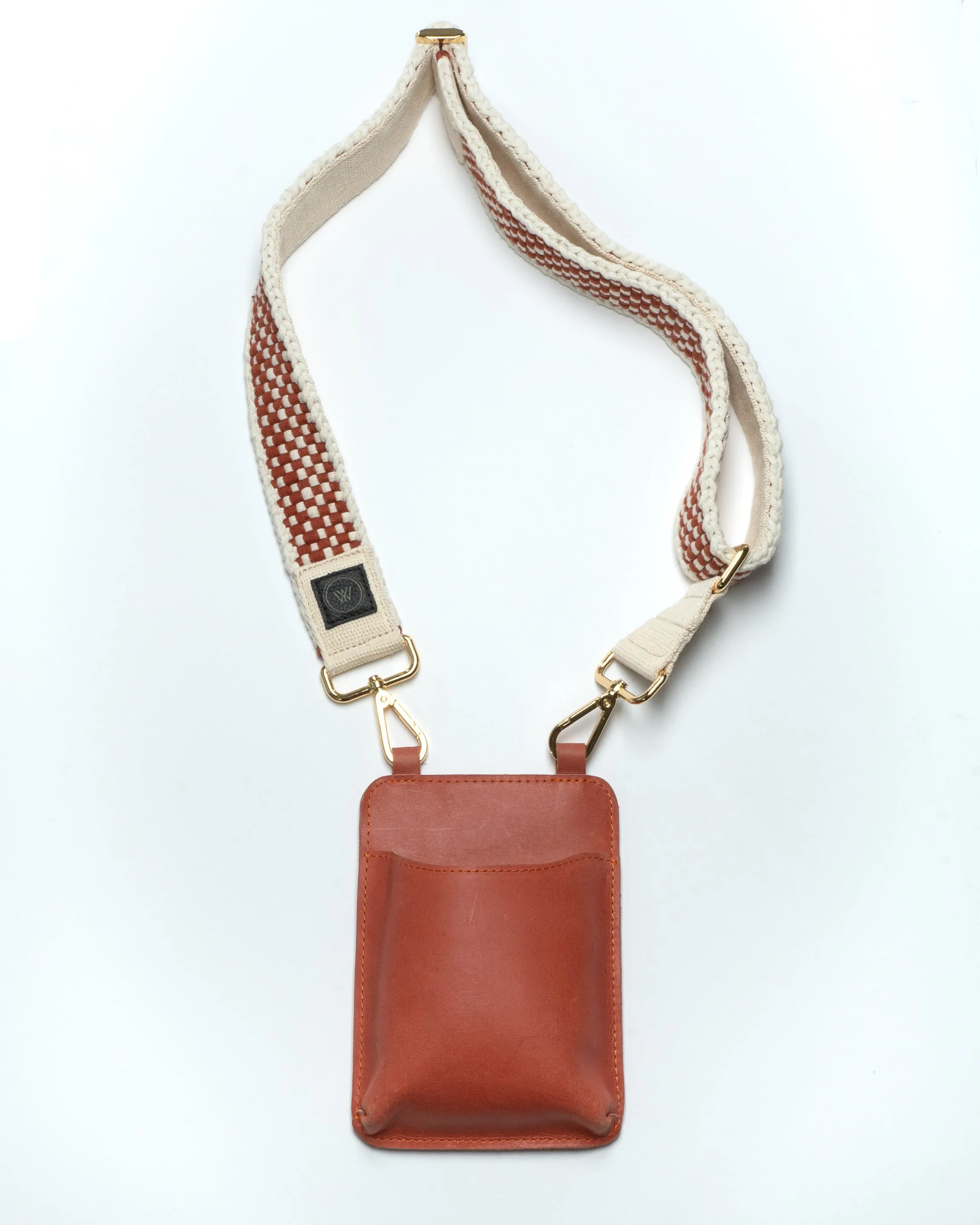 Wholesale: Woven Bag Strap Burnt Orange/Cream