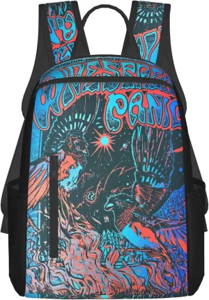 Widespread Music Panic Stylish Backpack Multi-functional and Lightweight Bag Travel Outdoor Activities Adjustable Shoulder Straps Daypacks
