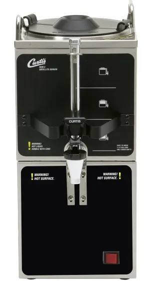 Wilbur Curtis Gemini 1.5 Gallon Satellite Dispenser And Warmer Stand - Commercial Beverage Dispenser that Preserves Flavor and Prevents Heat Loss - GEM-3-5 (Each)