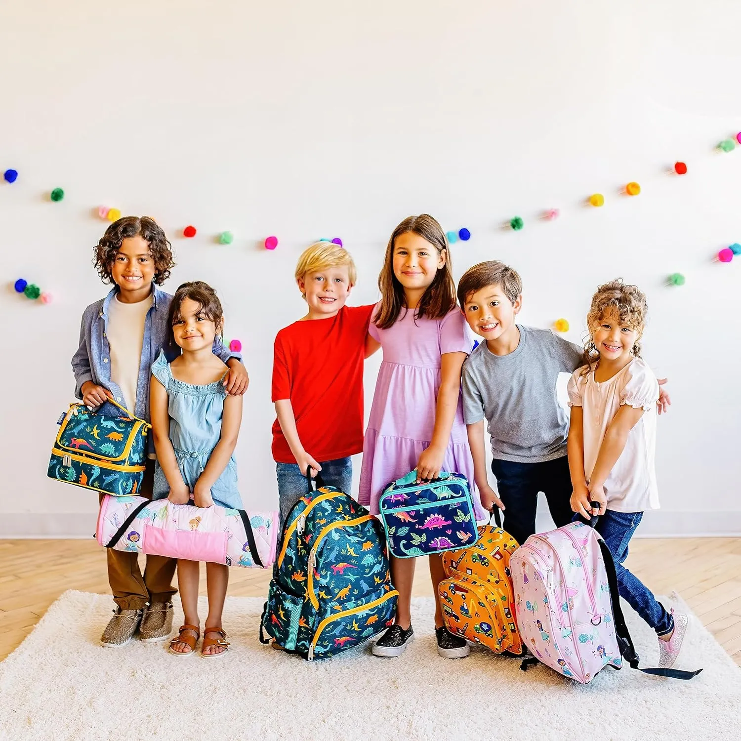 Wildkin Two Compartment Insulated Lunch Bag for Kids – School & Travel Ready - Mermaid Scales