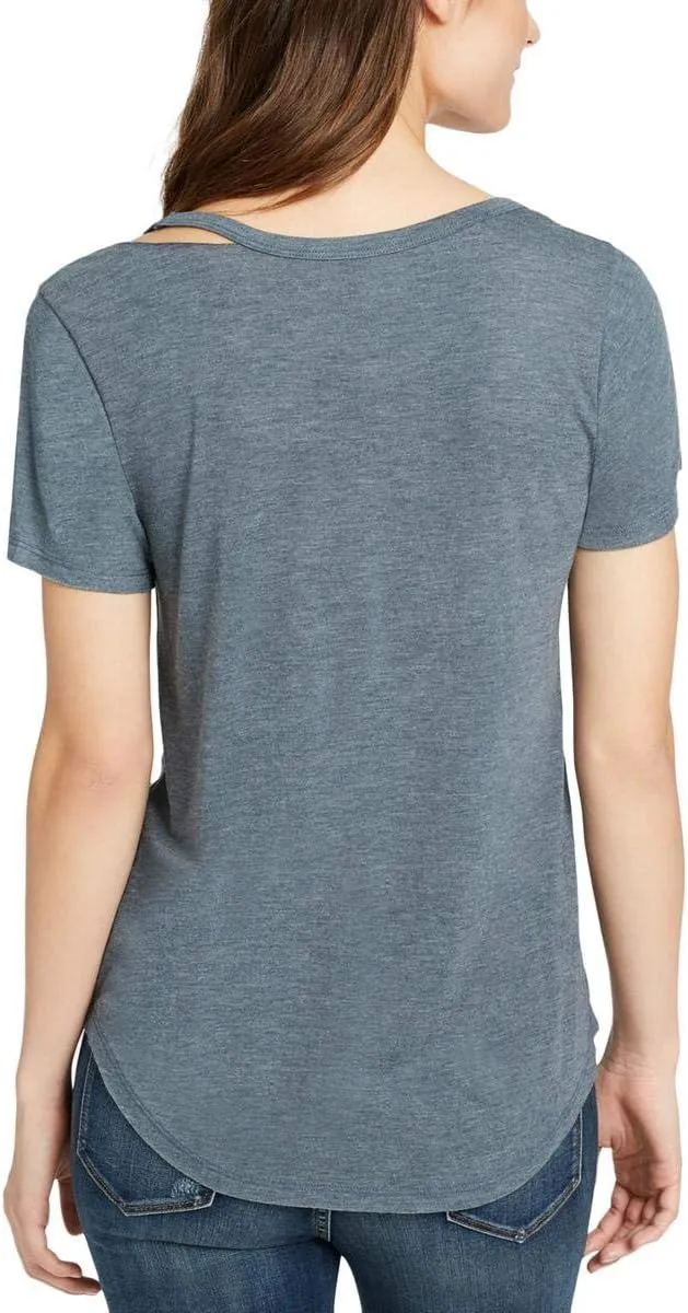 William Rast Women's Riot Single Cold Shoulder Graphic Tee