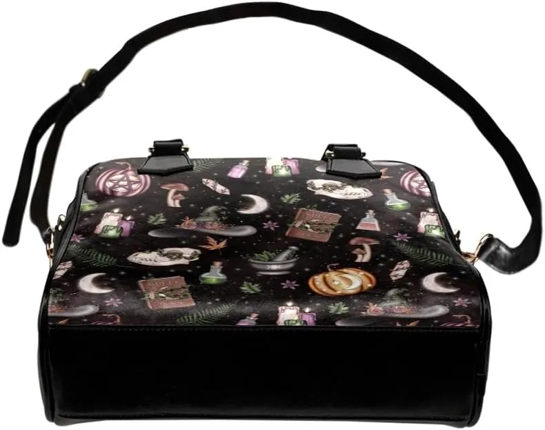 Witchy Purse, Goblincore Mushroom Handbag, Pentacle, Fairycore, Witchcore, Pagan Accessories, Celestial, Vegan Leather Bag