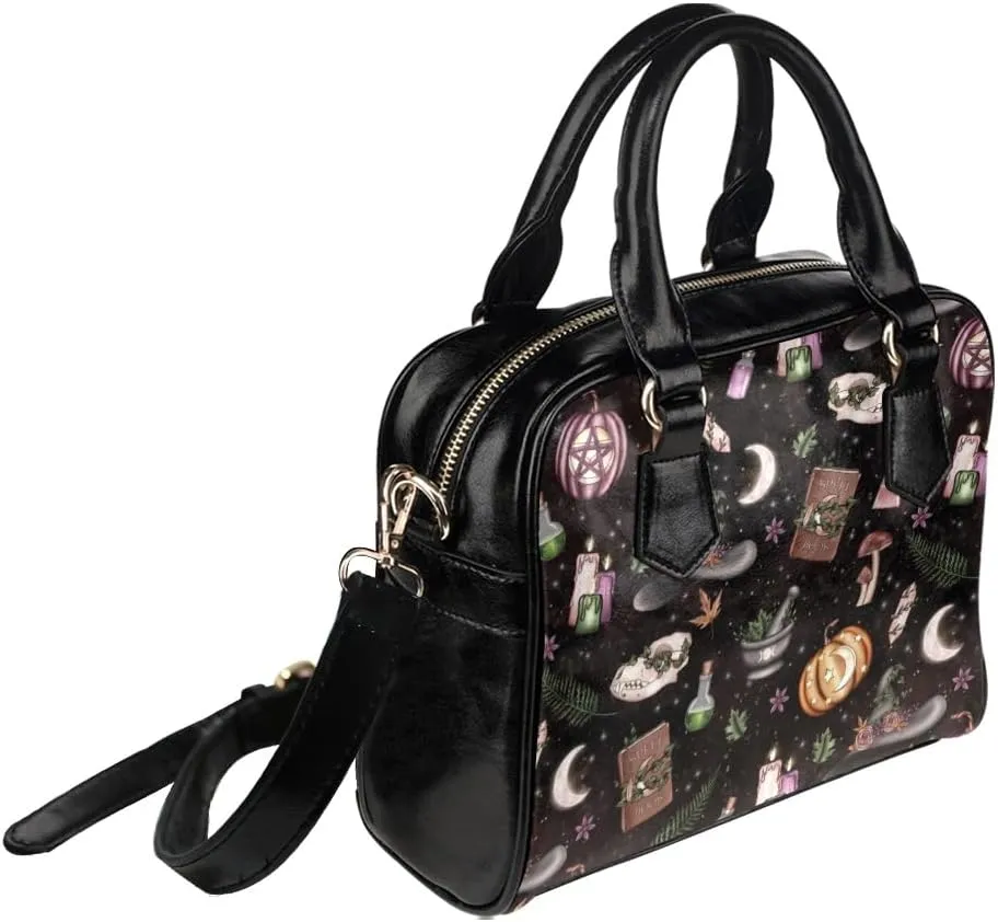 Witchy Purse, Goblincore Mushroom Handbag, Pentacle, Fairycore, Witchcore, Pagan Accessories, Celestial, Vegan Leather Bag