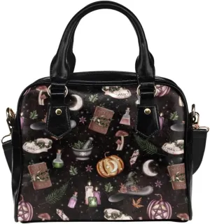 Witchy Purse, Goblincore Mushroom Handbag, Pentacle, Fairycore, Witchcore, Pagan Accessories, Celestial, Vegan Leather Bag