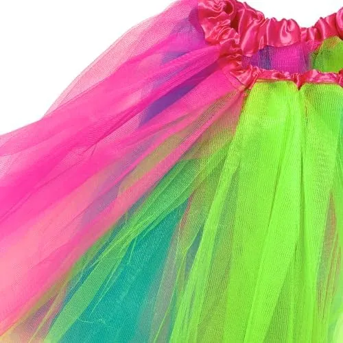 Women Clown Accessories Costume Set Circus Outfit Fancy Outfits Rainbow Tutu Adult Costume Halloween Cosplay