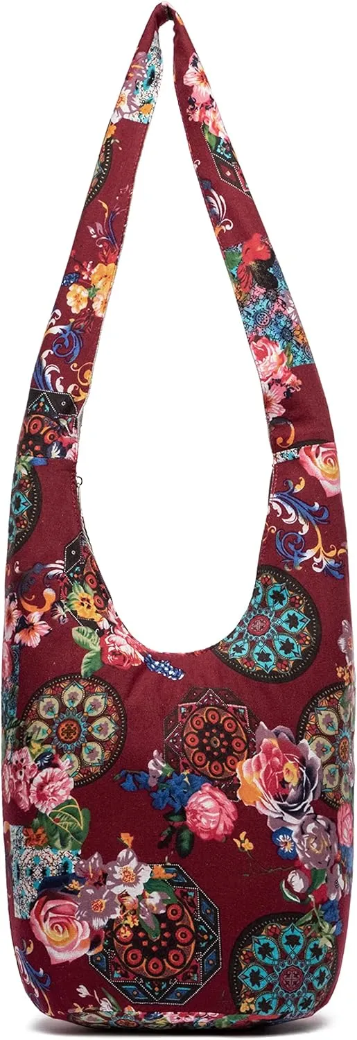 Women Shoulder Handbags Fashion canvas Hippie Crossbody Bags Bohemian Animal Prints Hobo Bags